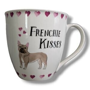 FRENCHIE KISSES French Bulldog Dog Coffee Mug Gift Milly Green